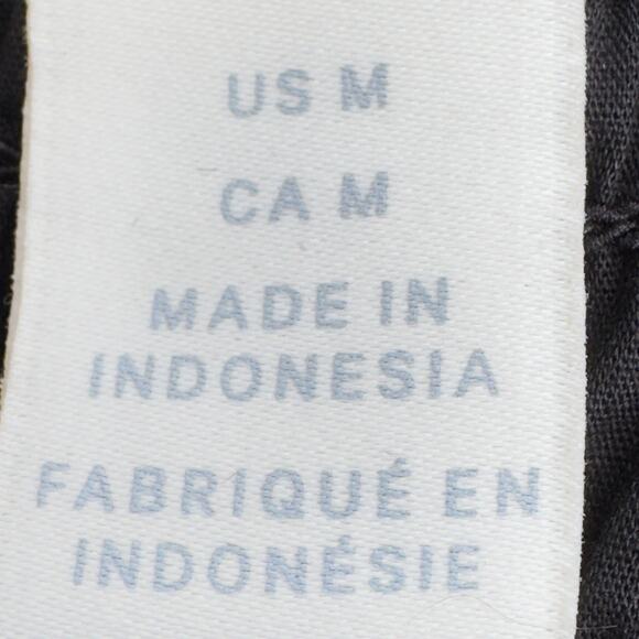 H&M Trend Conscious Short A-LIne Black Ruffle-trimmed Medium Cotton Dress - Picture 12 of 16